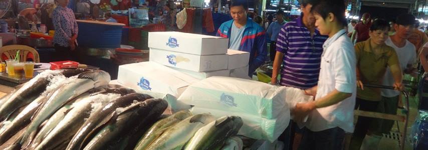 Marché aux poissons de Giao Hai