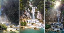 Contemplation de la cascade Kuang Si à Luang Prabang Laos