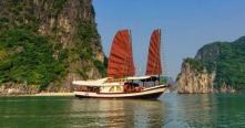 Croisiere en baie Halong sur jonque l'amour (Princess) 1 en 2 jours 1 nuit