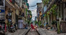 Rue de train de Hanoi
