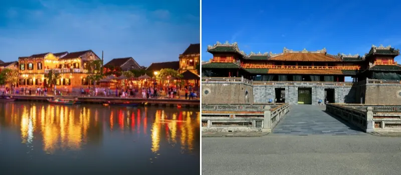 Hoi An ou Hué - comparaison complète pour faire le bon choix Hoi An ou Hué - comparaison complète pour faire le bon choix