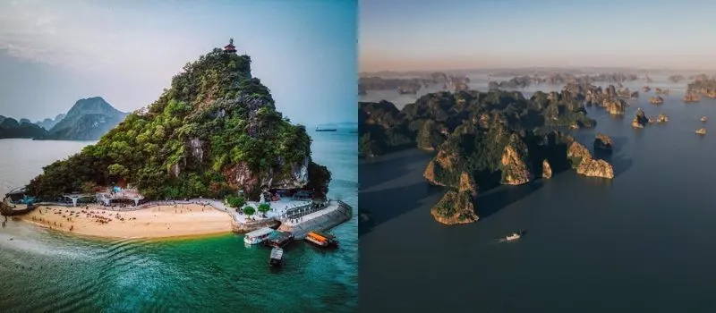 Est-ce que toute la croisiere en baie Halong inclut visites aux îles?