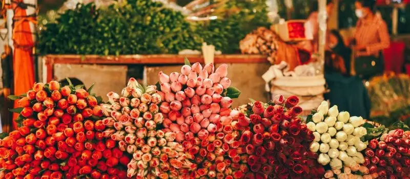 Marché aux fleurs de Quang Ba