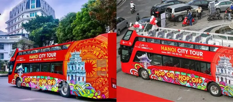 Voyage au Vietnam pour découvrir Hanoi en bus à impériale à toit ouvert Voyage au Vietnam pour découvrir Hanoi en bus à impériale à toit ouvert