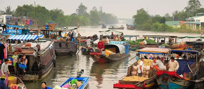 Croisiere au delta du Mekong pour découvrir les marchés flottants Croisiere au delta du Mekong pour découvrir les marchés flottants