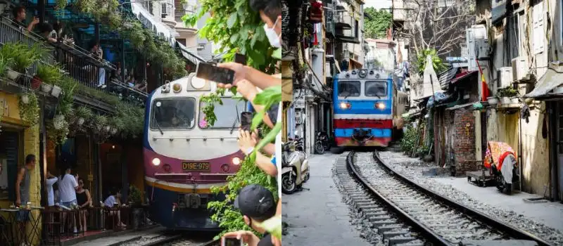 Où se trouve la rue du train Hanoi