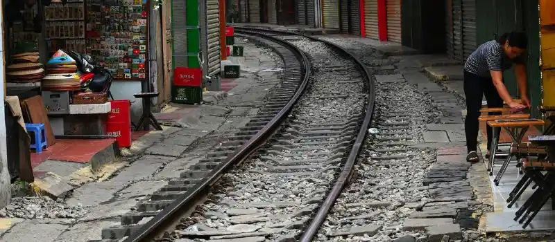 La célèbre rue du train Hanoi La célèbre rue du train Hanoi