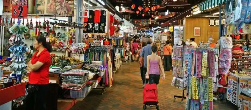 March&eacute; de rue Bugis &agrave; Singapour