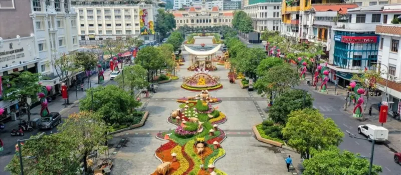Rue Nguyen Hue promenade moderne Rue Nguyen Hue promenade moderne