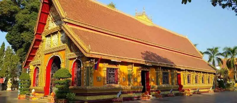 Temple de Wat Si Muang à Vientiane Temple de Wat Si Muang à Vientiane